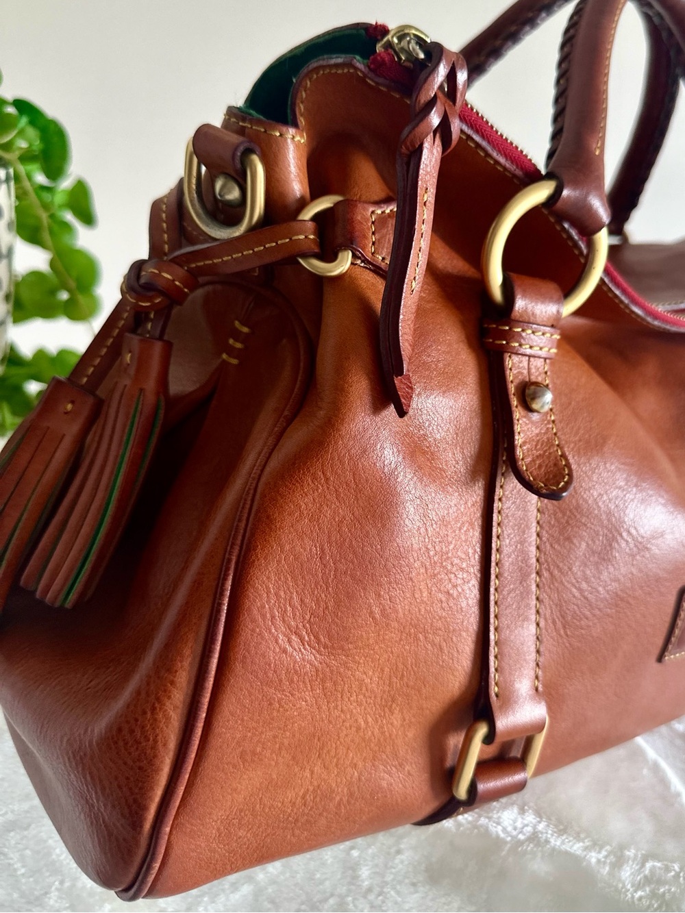 Dooney & Bourke Large Vintage Florentine Satchel - Picture 7 of 12